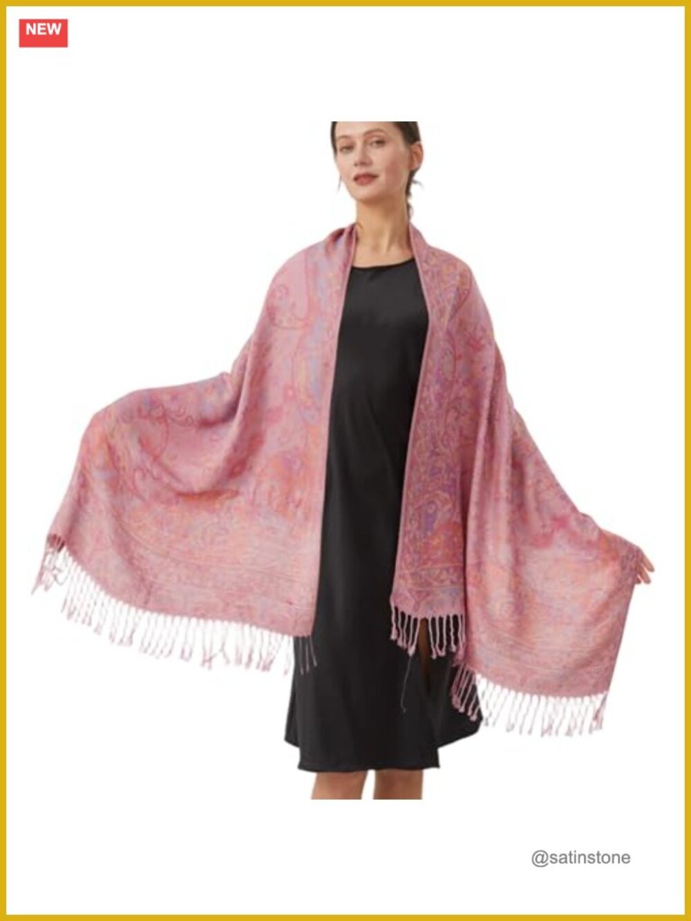 Paisley Pashmina Scarf Shawl Wrap Ethnic Jacquard Reversible Women's Travel